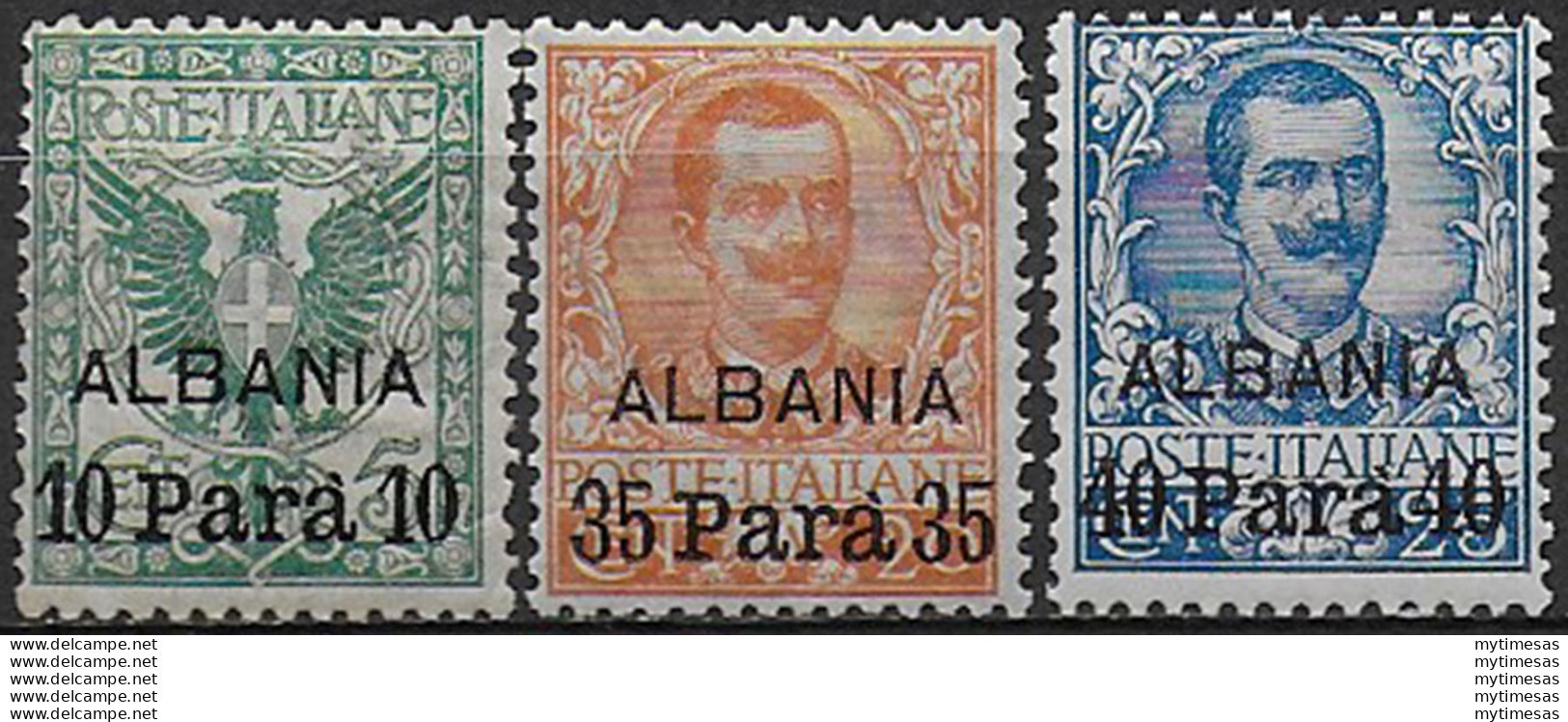 1902 Levante Uffici Albania 3v. MNH Sassone N. 1/3 - Non Classés