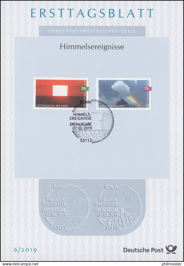 ETB 06/2019 Himmelsereignisse, Luftspiegelung Der Sonne Und Regenbogenfragment - 2011-…