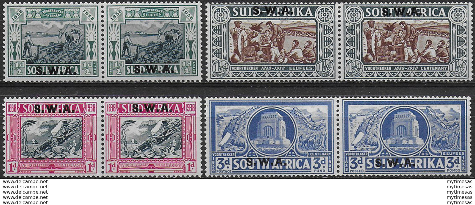 1938 South West Africa Voortrekker Memorial 4v. MNH SG. N. 105/08 - Autres & Non Classés