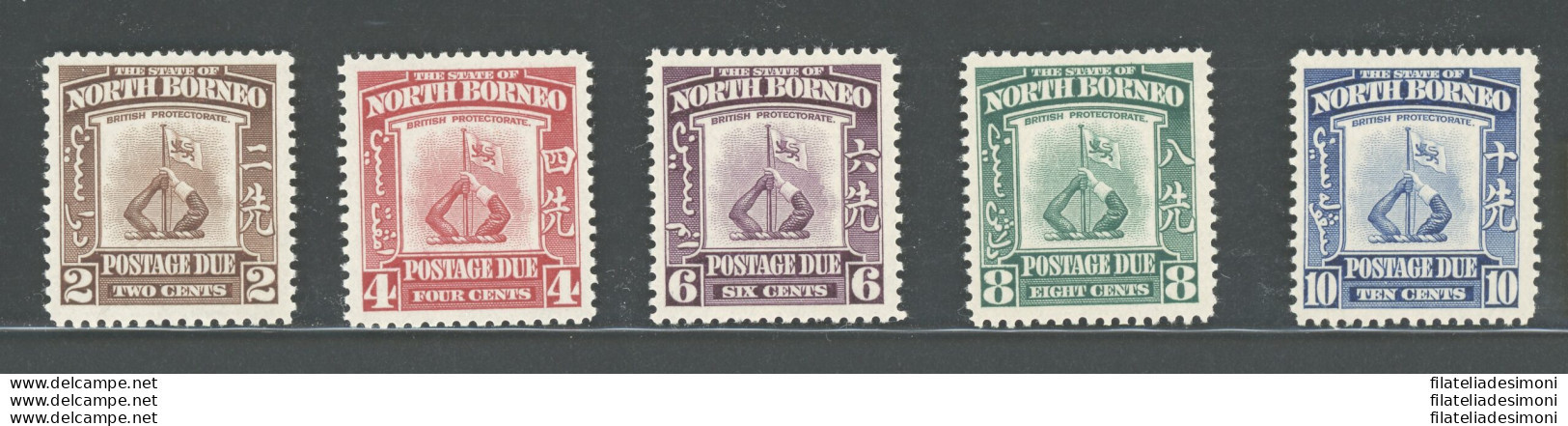 1939 NORTH BORNEO BMA, D 85/89 5 Valori MLH** - Altri & Non Classificati