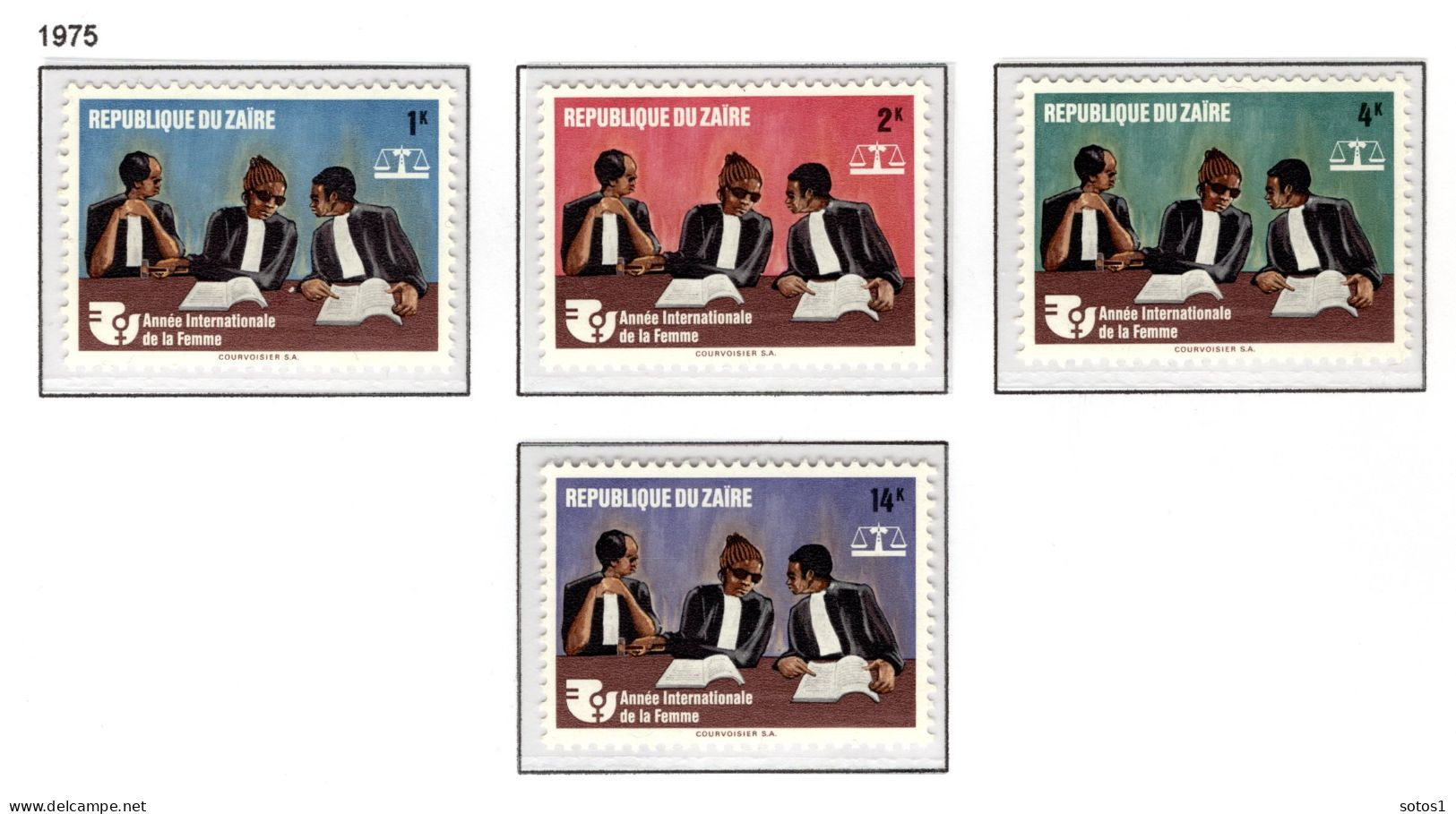 ZAIRE 880/883 MNH 1975 - Internationaal Jaar Van De Vrouw - Nuevos