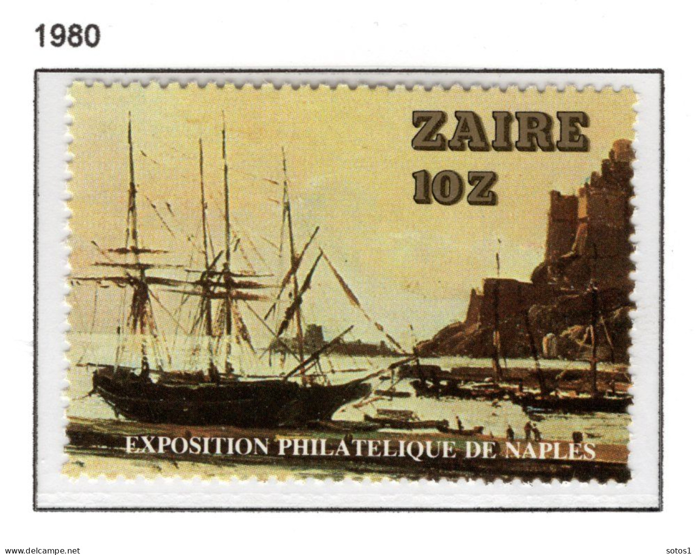 ZAIRE 1037 MNH 1980 - 20e Tentoonstelling Van Napels - Ongebruikt