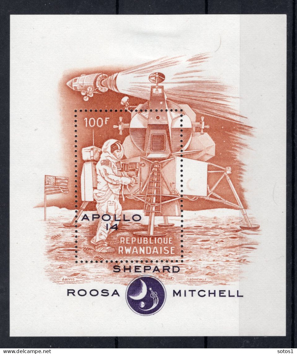 RWANDA BL24 MH 1971 - Unused Stamps