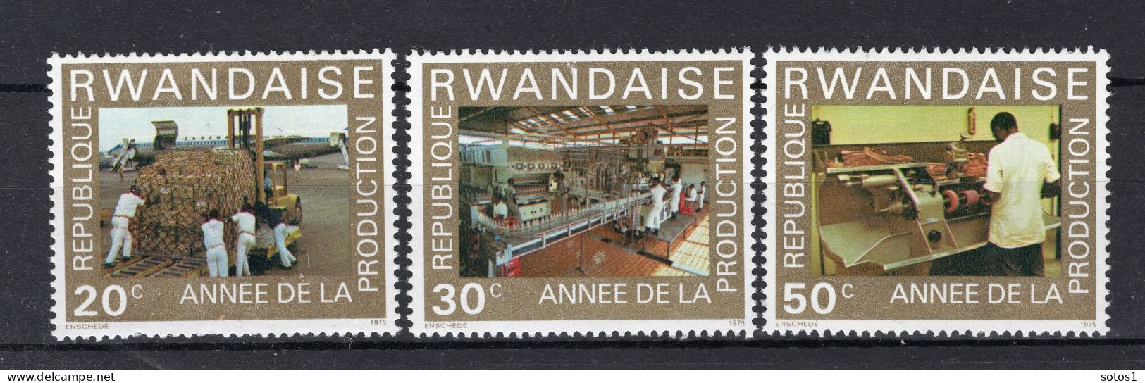 RWANDA 698/700 MNH 1975 - Unused Stamps