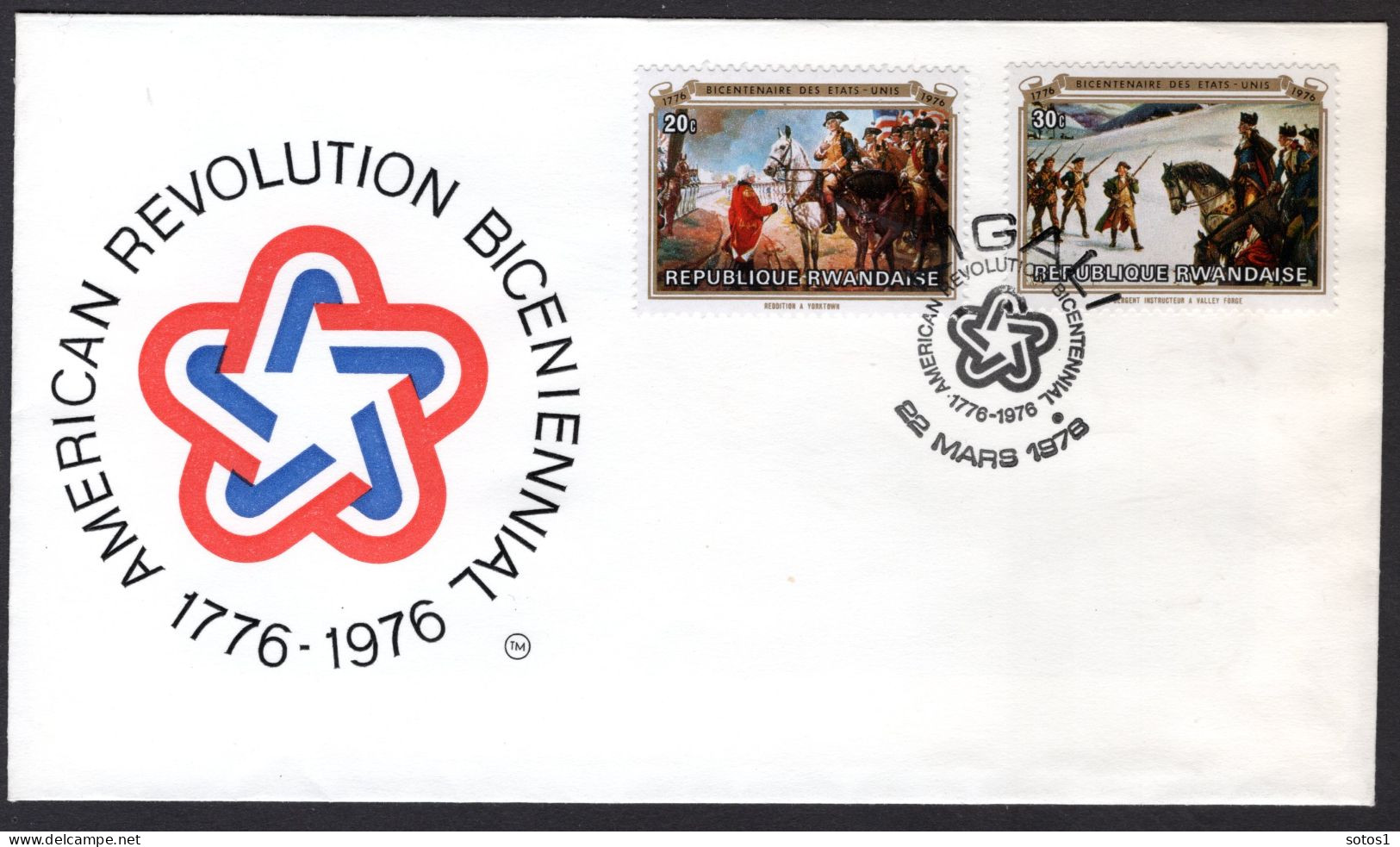 RWANDA 721/722 FDC 1976 - 1970-1979