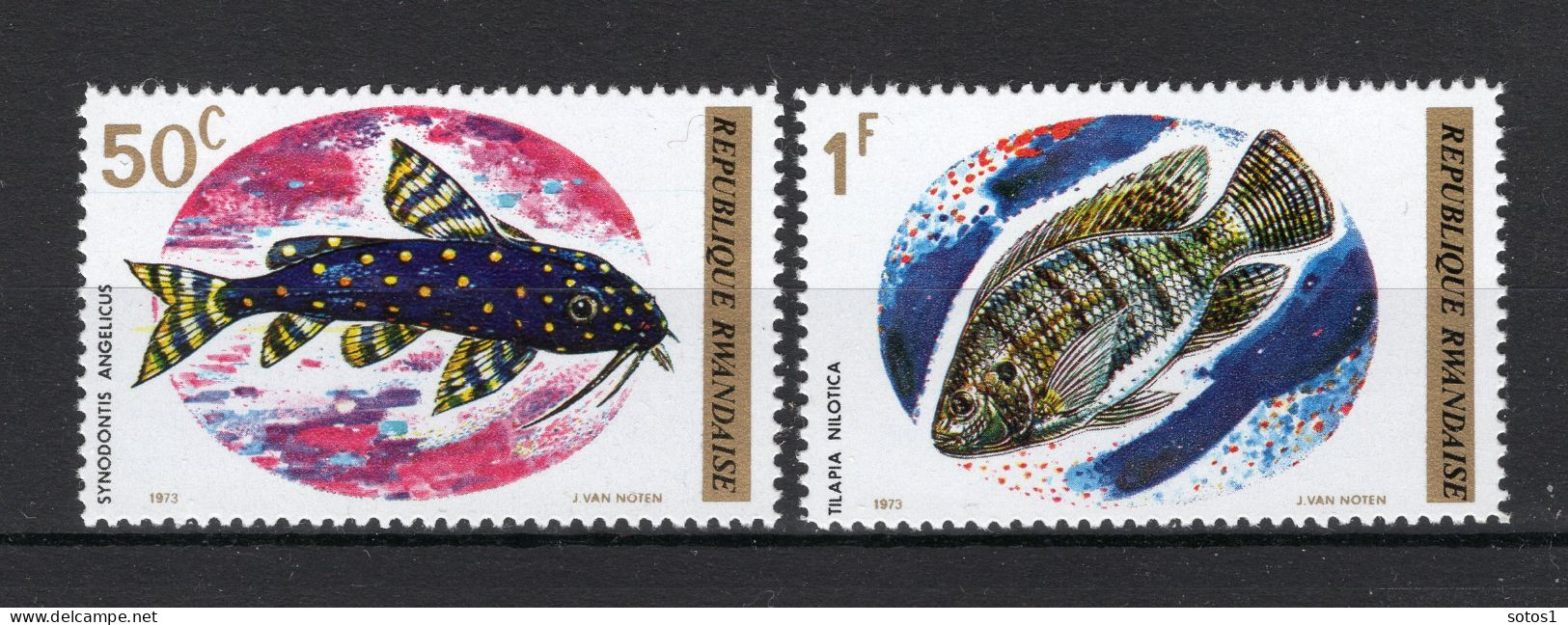 RWANDA 546/547 MNH 1973 - Unused Stamps
