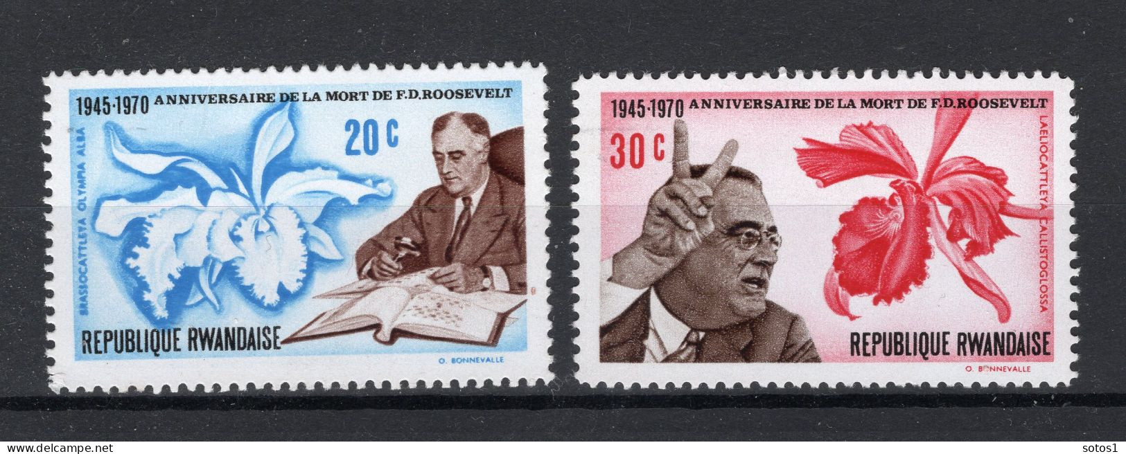RWANDA 392/393 MNH 1970 - Unused Stamps