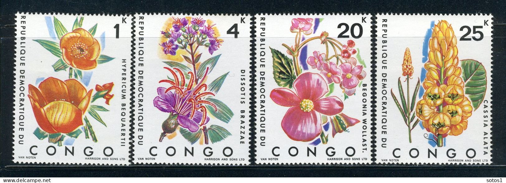 CONGO 778/781 MNH 1971 - Bloemen - Ungebraucht