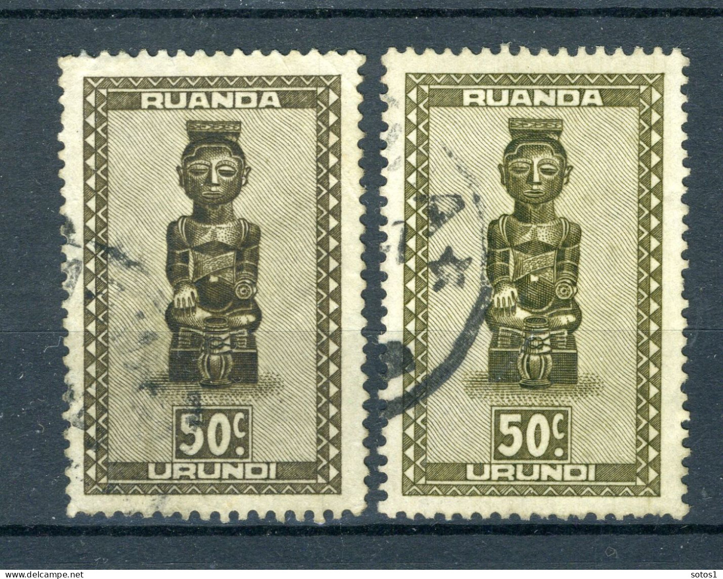 RUANDA URUNDI 159 Gestempeld 1948 - Inheemse Kunst - Used Stamps