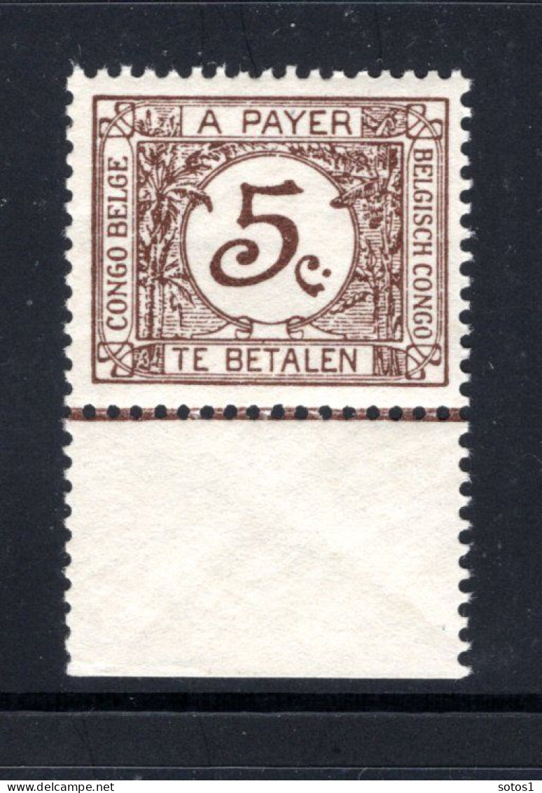 BEL. CONGO TX66 MNH 1923 - Groot Gekleurd Cijfer In Witte Cirkel - Unused Stamps