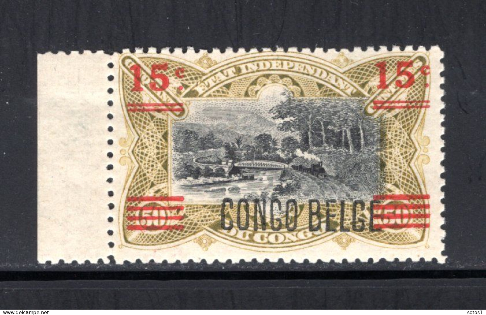 BEL. CONGO 87A MNH 1921 - Opdrukken Op Vroegere Uitgifte - Neufs