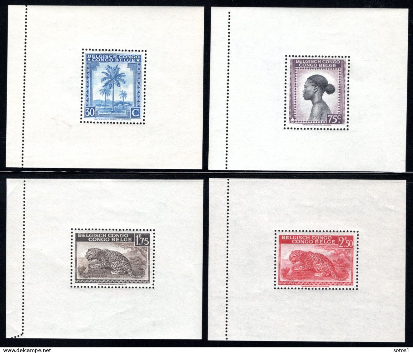 BEL. CONGO BL3/10 MNH 1943 - Blokken Messages - Ungebraucht