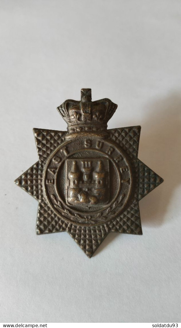 Insigne De Casquette Du East Surrey Regiment - 1914-18