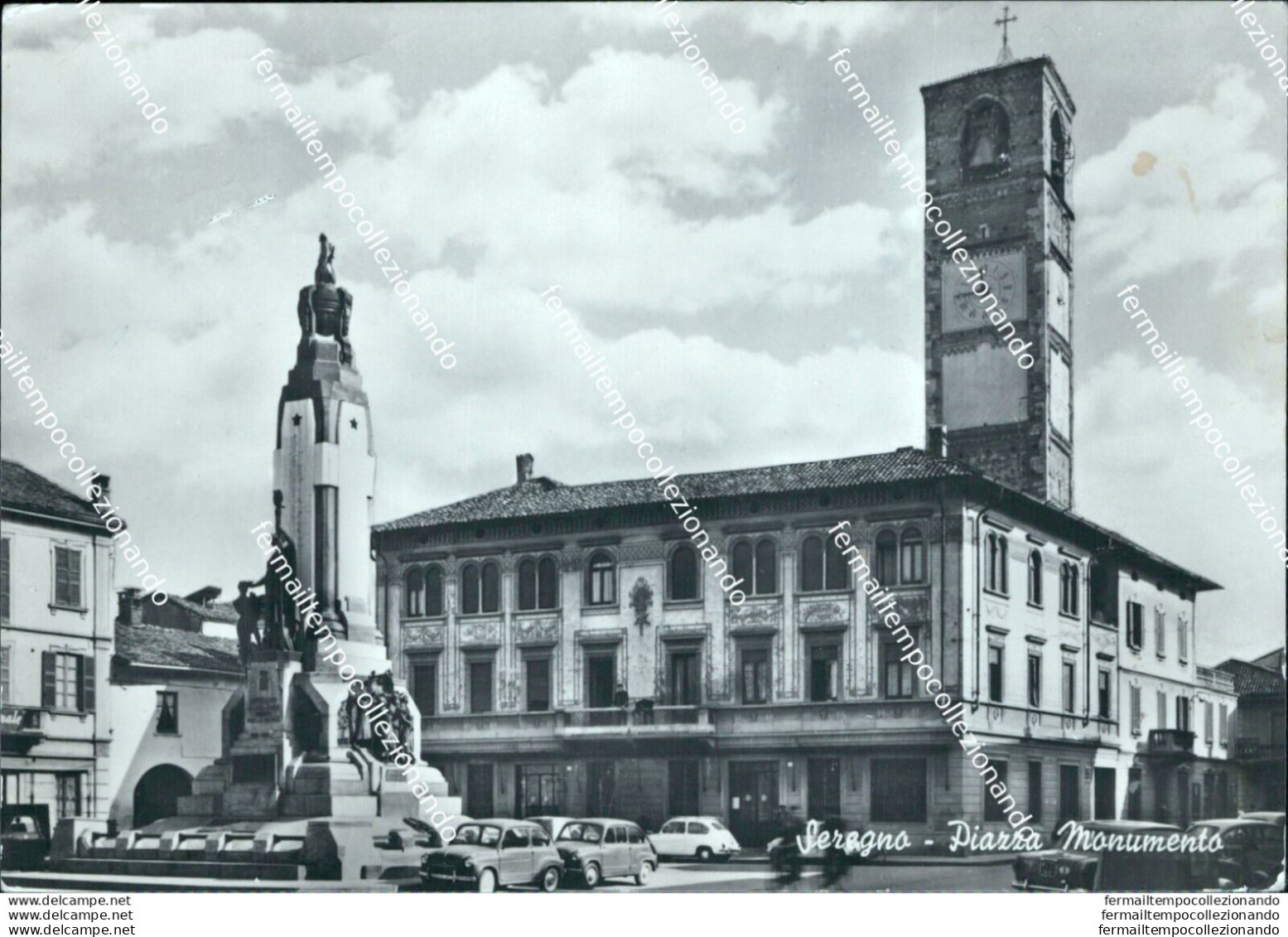 Bu164 Cartolina Seregno Piazza Monumento Provincia Di Monza Milano Lombardia - Milano (Mailand)
