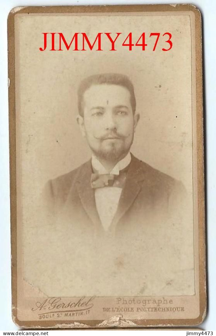 CARTE CDV - Phot. A. Gerschel  Paris - Portrait D'un Homme Barbu, à Identifier - Tirage Aluminé 19 ème - Old (before 1900)