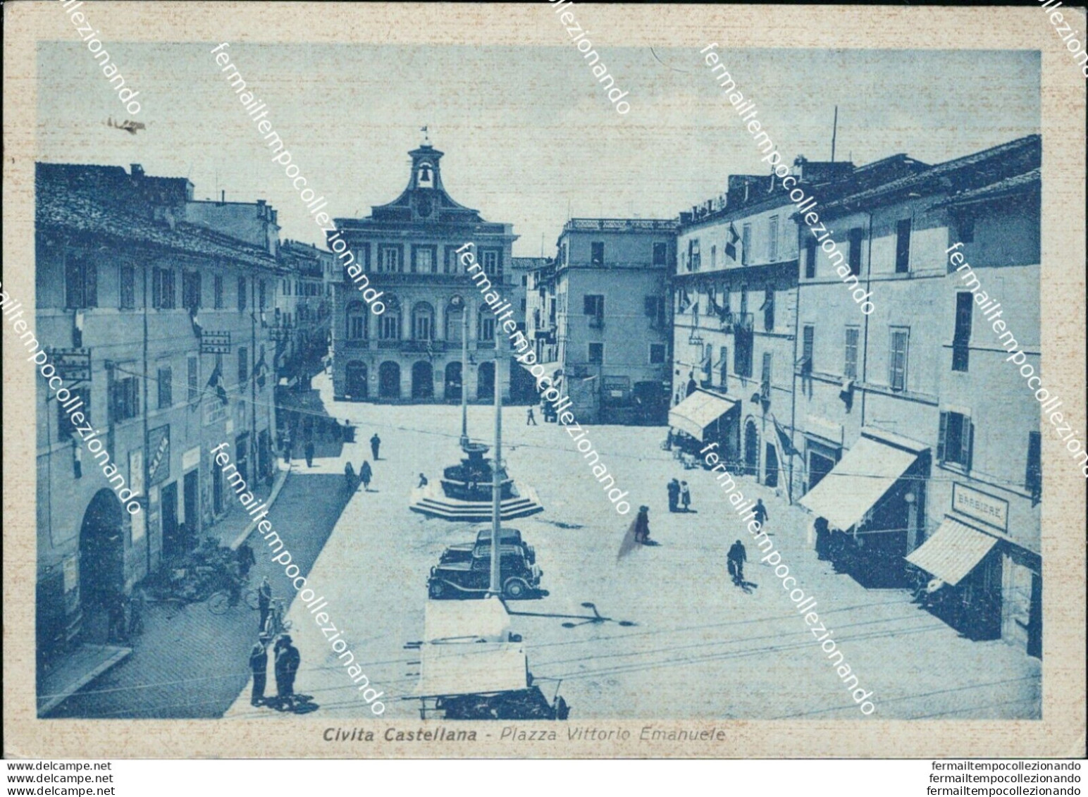 Az606 Cartolina Civita Castellana Piazza Vittorio Emanuele 1942 Viterbo - Viterbo