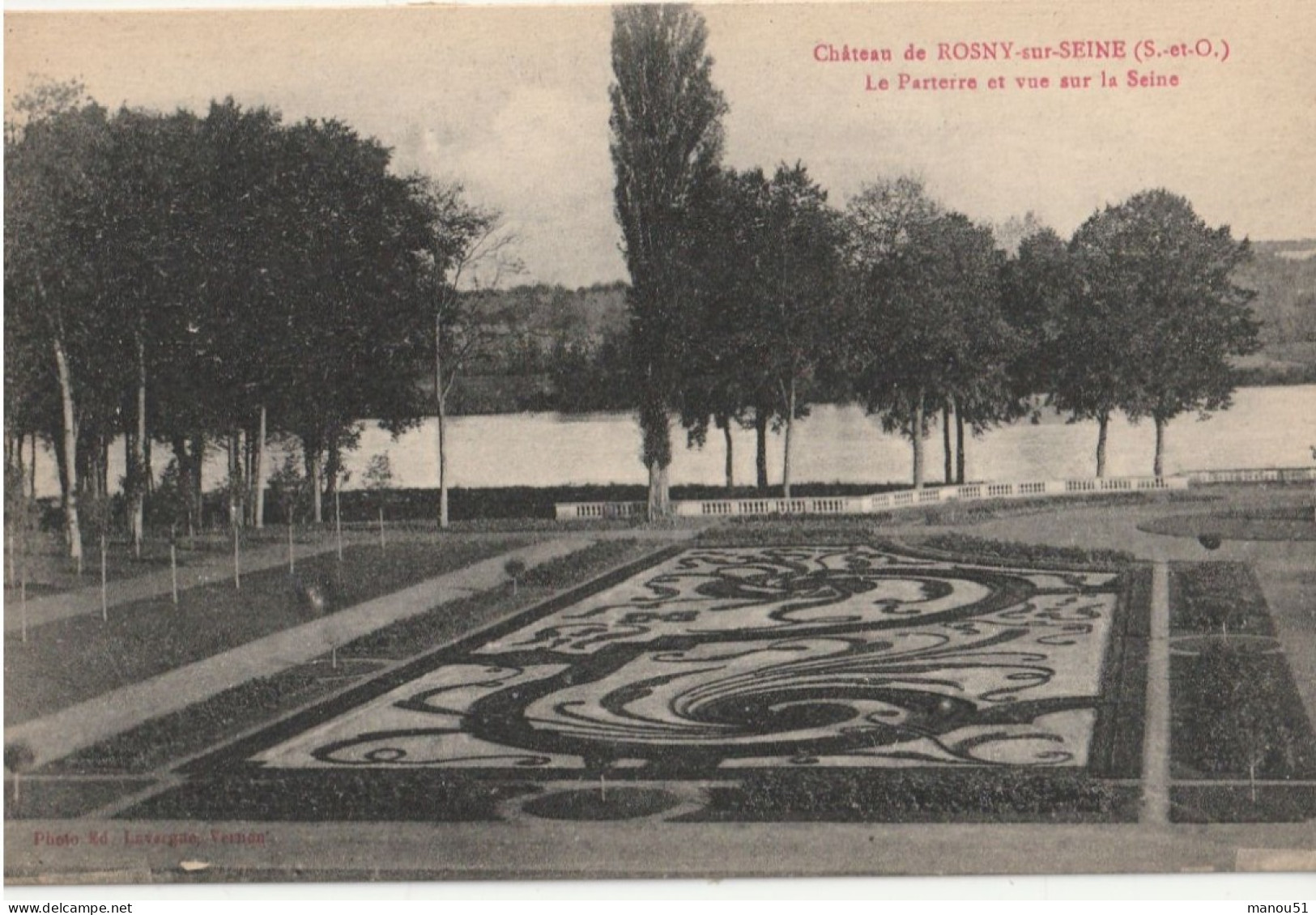 ROSNY Sur SEINE   Le  Parterre Du Château - Rosny Sur Seine