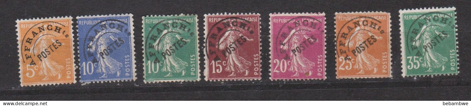 Préoblitérés France Semeuse Fond Plein - Unused Stamps