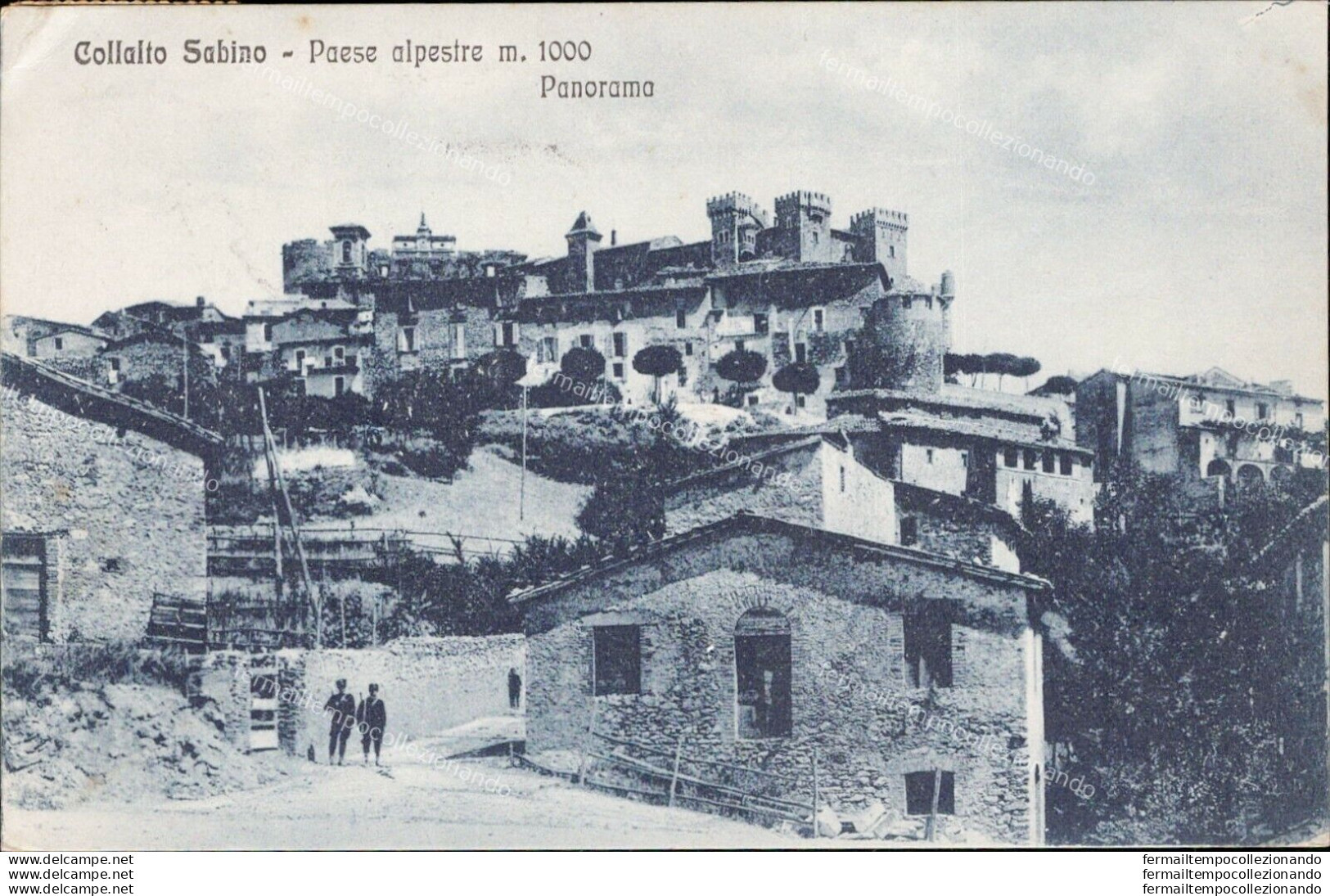 Ai268 Cartolina Collalto Sabino Paese Alpestre Panorama Provincia Di Rieti - Rieti