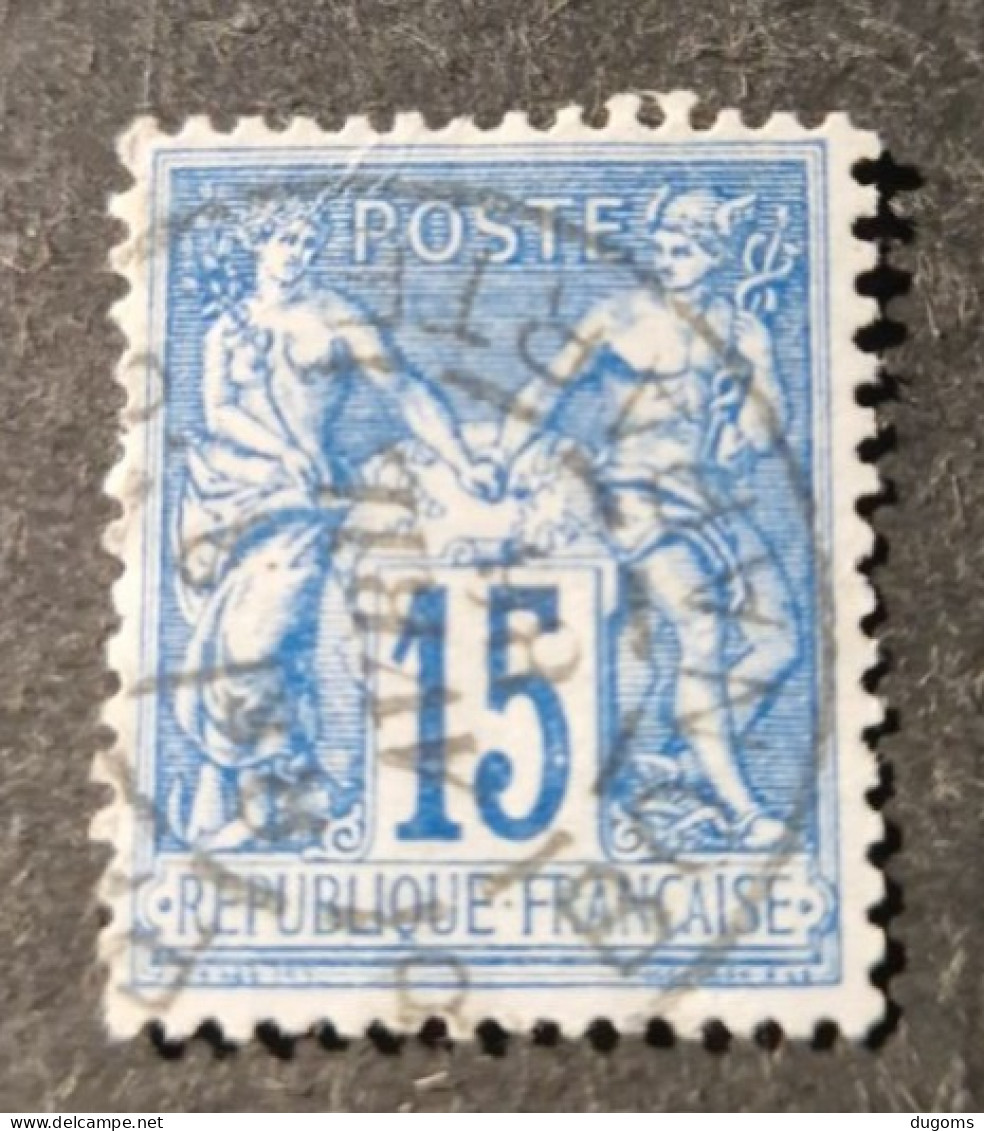 TYPE SAGE OBLITERATION PARIS 15 R BONAPARTE / DATEUR ROMAIN - 1876-1898 Sage (Type II)