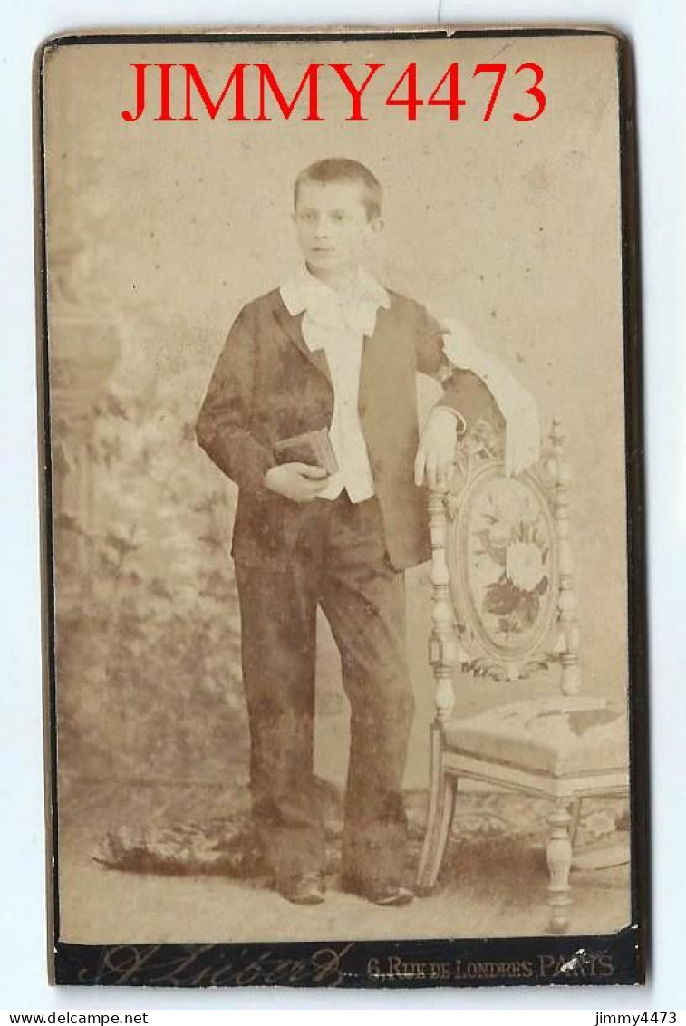 CARTE CDV - Phot. La Nuit S.G.D.G - Portrait D'un Jeune Communiant, à Identifier - Tirage Aluminé 19 ème - Old (before 1900)