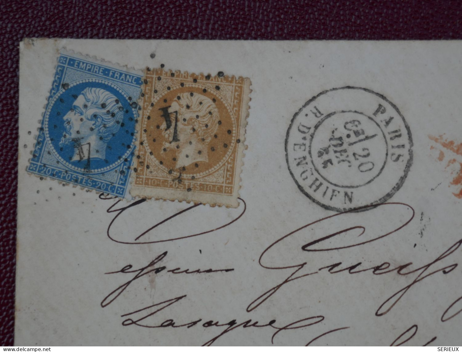 FRANCE LETTRE RR  1875 ETOILE DE PARIS N° 4 A  STE CROIX SUISSE   +  + AFF. INTERESSANT+DP7 - 1849-1876: Période Classique