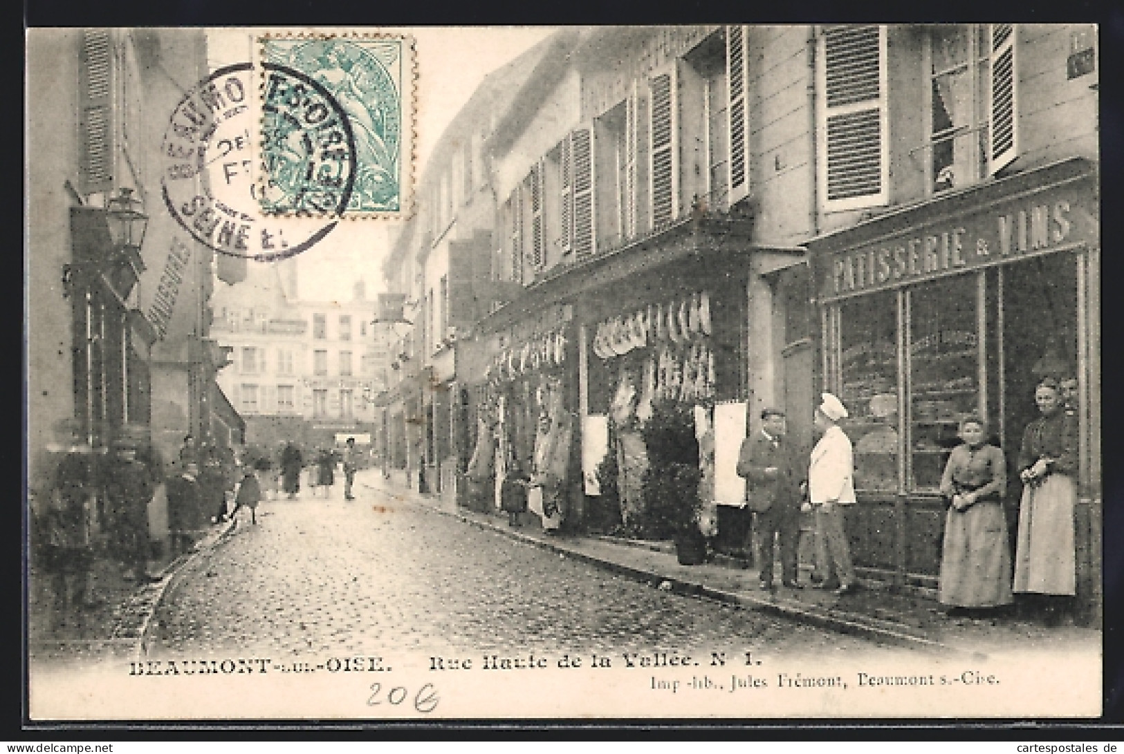 CPA Beaumont-sur-Oise, Rue Haute De La Vallée  - Beaumont Sur Oise