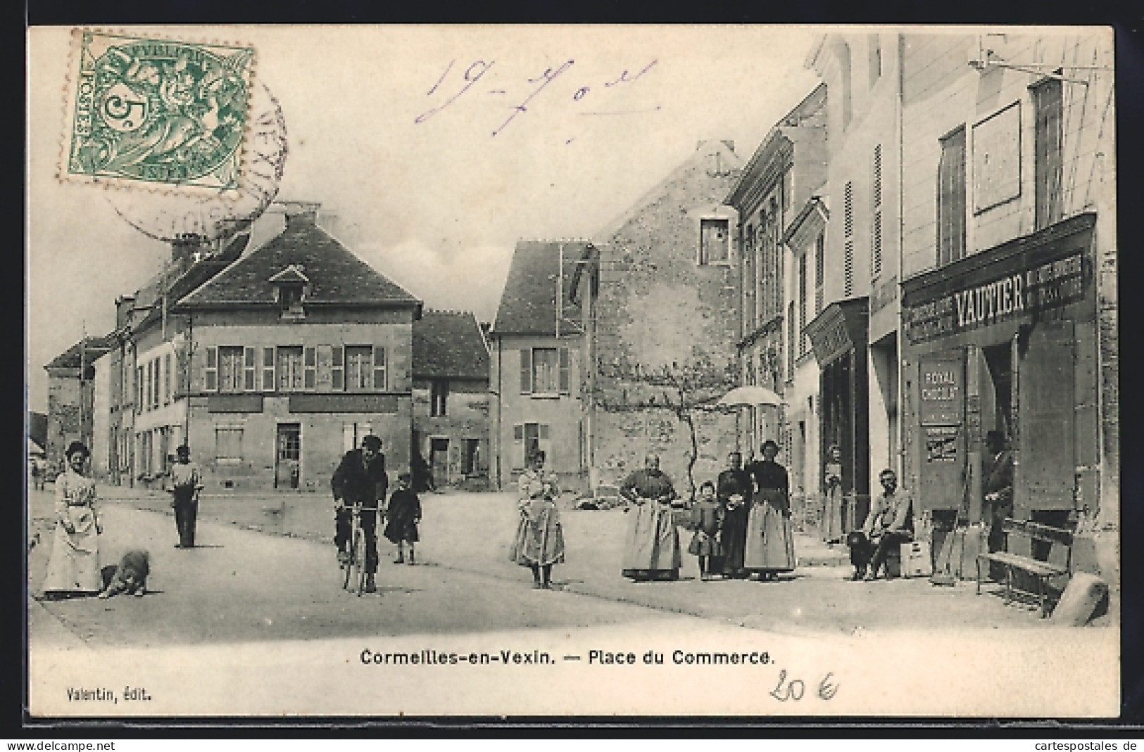 CPA Cormeilles-en-Vexin, Place Du Commerce  - Other & Unclassified