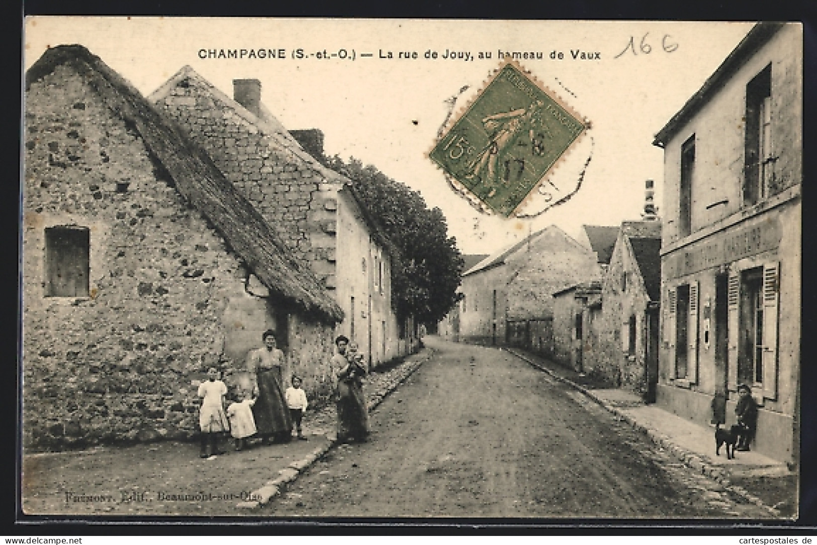 CPA Champagne, La Rue De Jouy, Au Hameau De Vaux  - Other & Unclassified