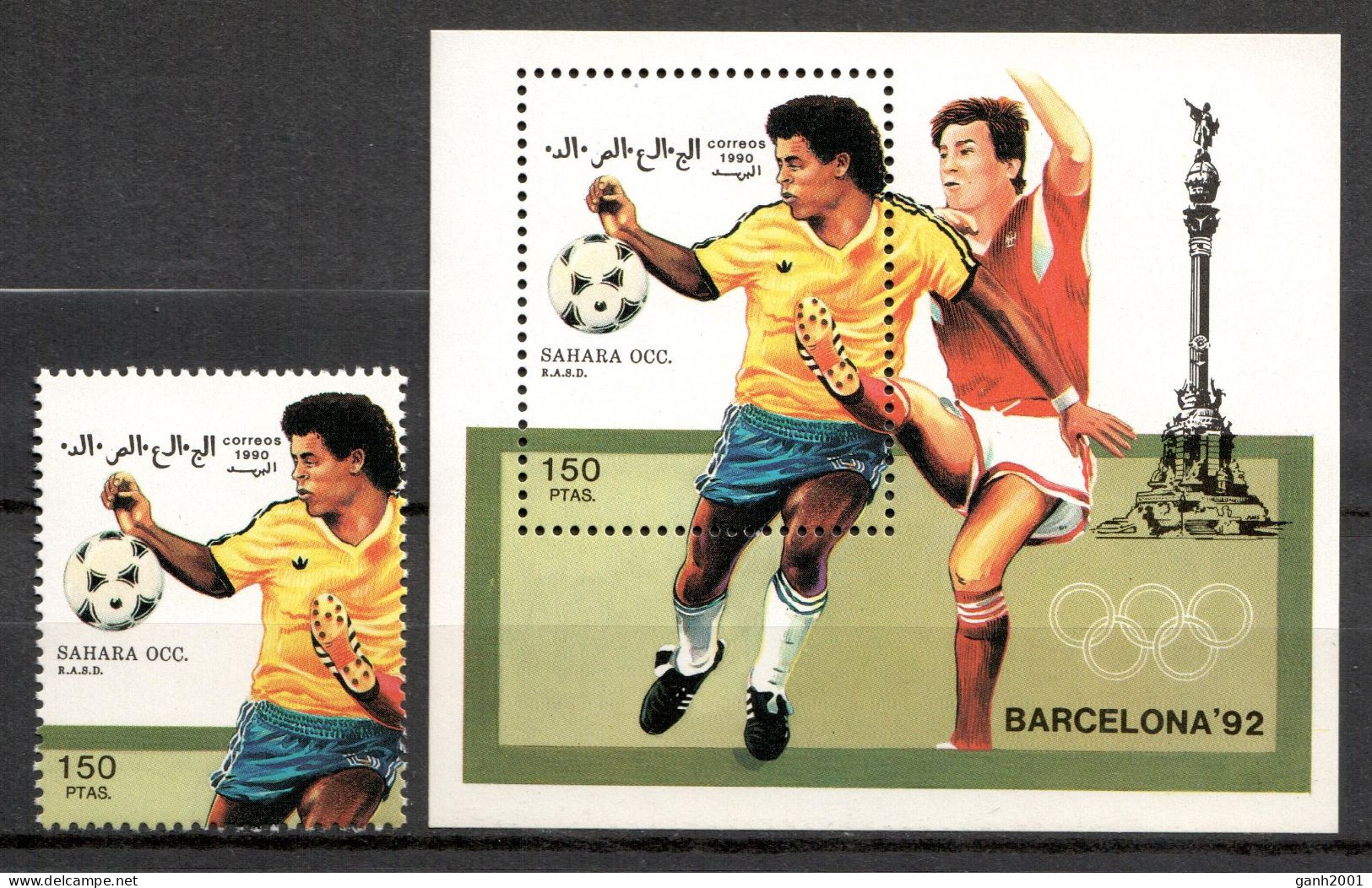 Occidental Sahara 1992 / Olympic Games Barcelona Football MNH Juegos Olímpicos Olympische Spiele / Mp33  33-50 - Autres & Non Classés