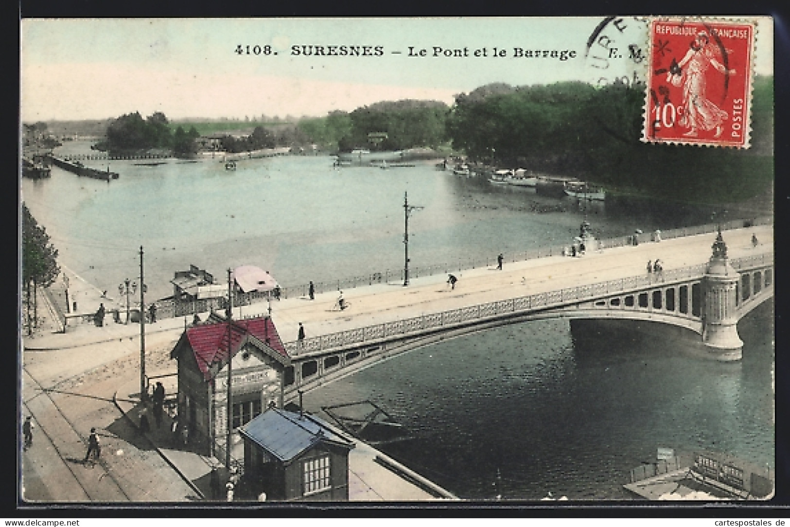 CPA Suresnes, Le Pont Et Le Barrage  - Suresnes