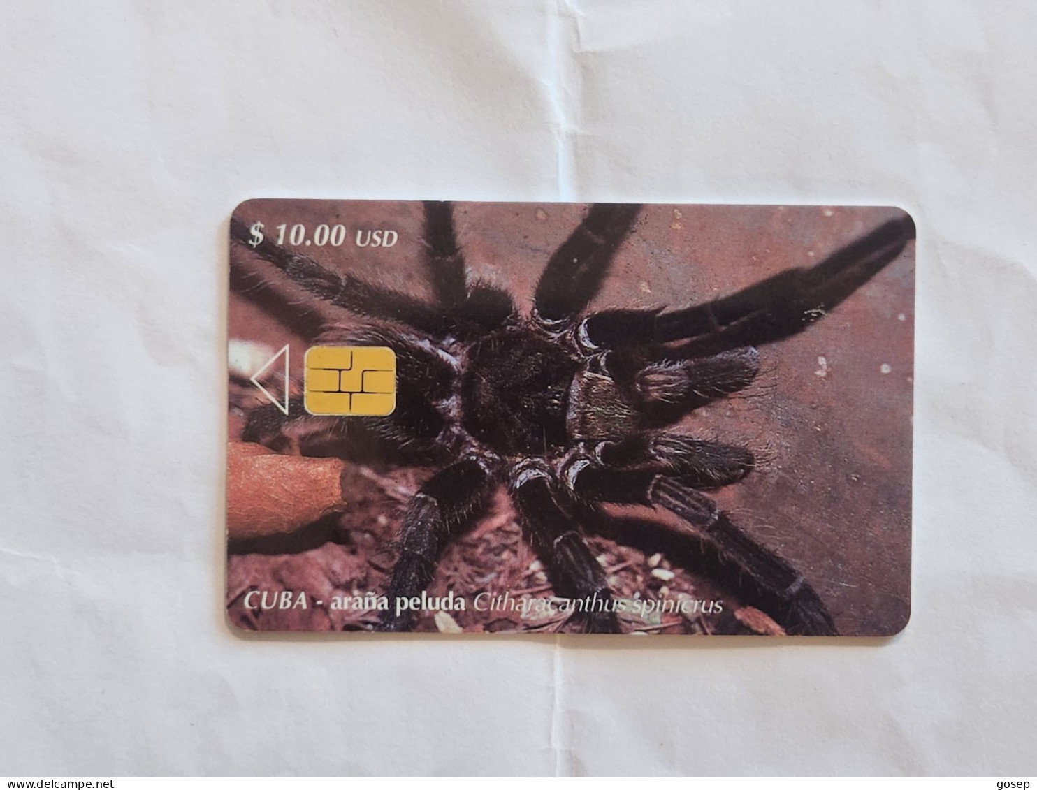 CUBA-(CU-ETE-0104)-Arana Peluda-(92)-($10.00)-(0003834949)-used Card+1card Prepiad Free - Cuba