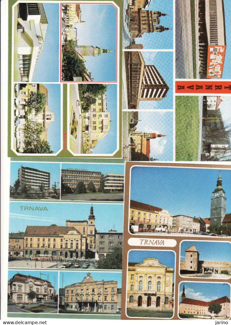 Slovakia, 4 X Trnava, Divadlo, Muzeum, športová Hala, Hotel Park, Pedagogická Fakulta, Hotel Karpaty,...unused - Slowakei