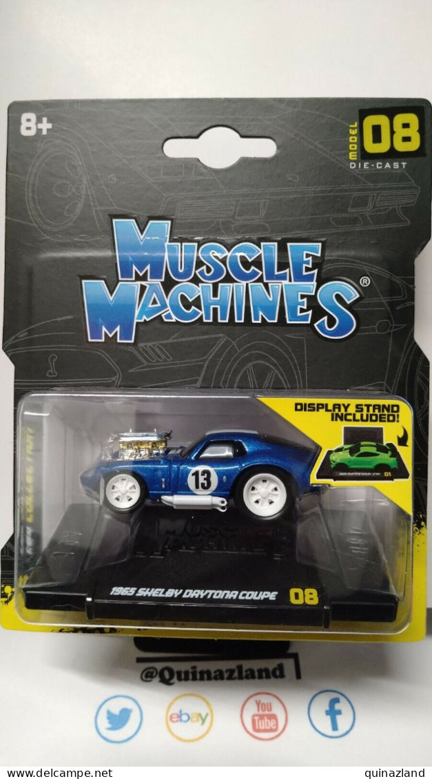 Maisto Muscle Machines 1965 Shelby Daytona Coupe #13 Series 2, Blue (NG17) - Maisto