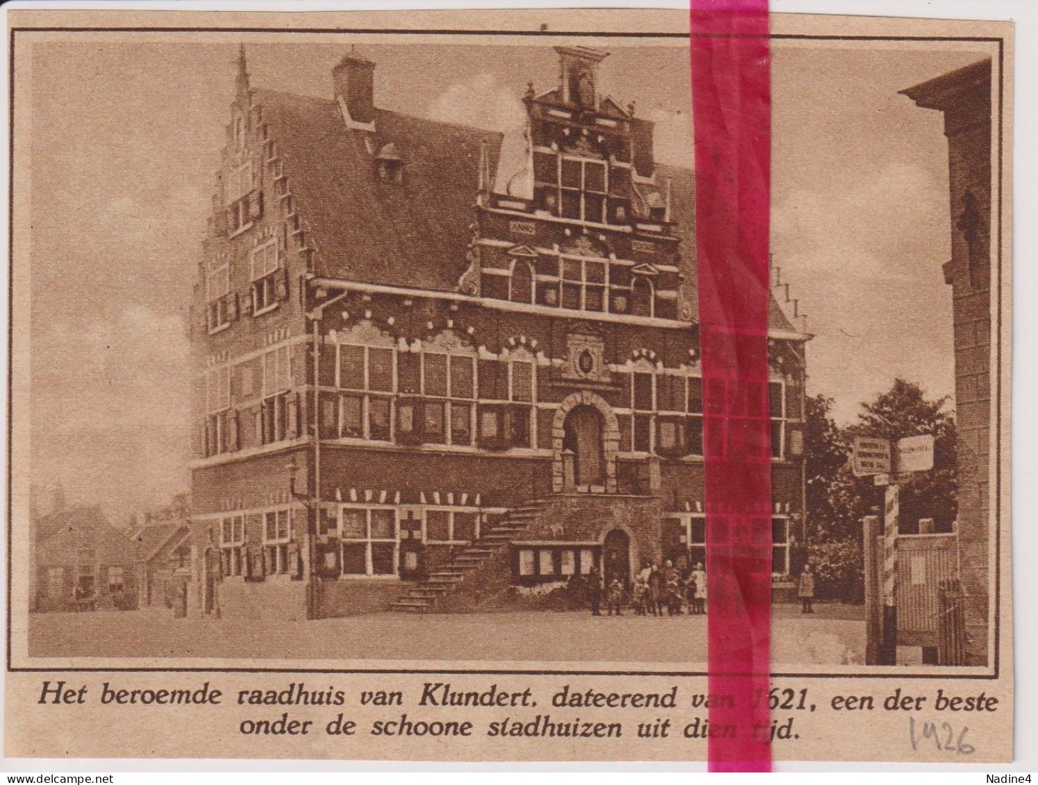 Klundert - Raadhuis - Orig. Knipsel Coupure Tijdschrift Magazine - 1926 - Unclassified