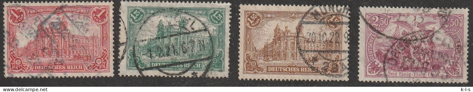 Deut. Reich: 1920, Mi. Nr. A 113-115, Freimarken: Representative Darstellungen Des Deutschen Kaiserreich.  Gestpl./used - Used Stamps