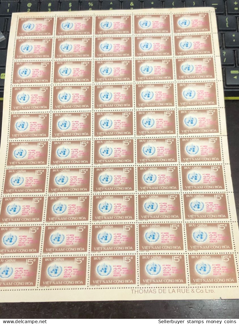 Vietnam South Sheet Stamps Before 1975(15$ Ann De 1 Ons 1973) 1 Pcs 50 Stamps Quality Good - Vietnam