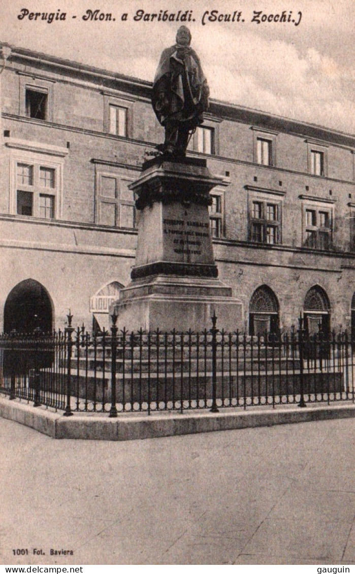 CPA - PERUGIA - Monument Garibaldi (Sculpteur Zocchi.) ... Edition G.Moscatelli - Perugia