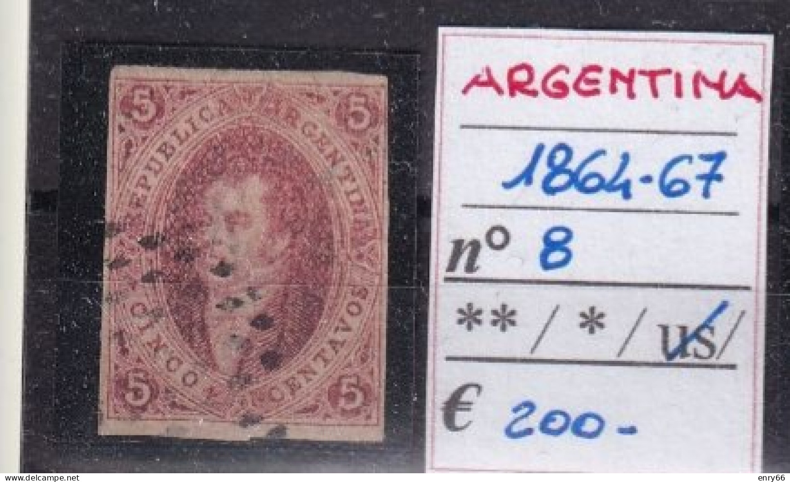 ARGENTINA 1864-67 N°8 USED - Gebraucht