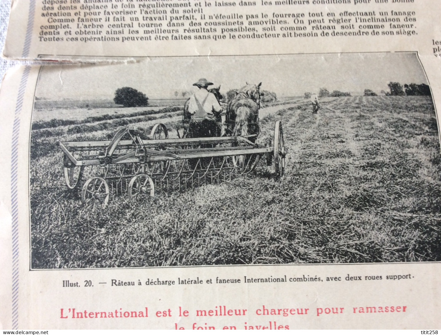 Brochure Dépliant Affiche Machines Agricoles DEERING Faucheuse Moissonneuse Batteuse Tracteurs