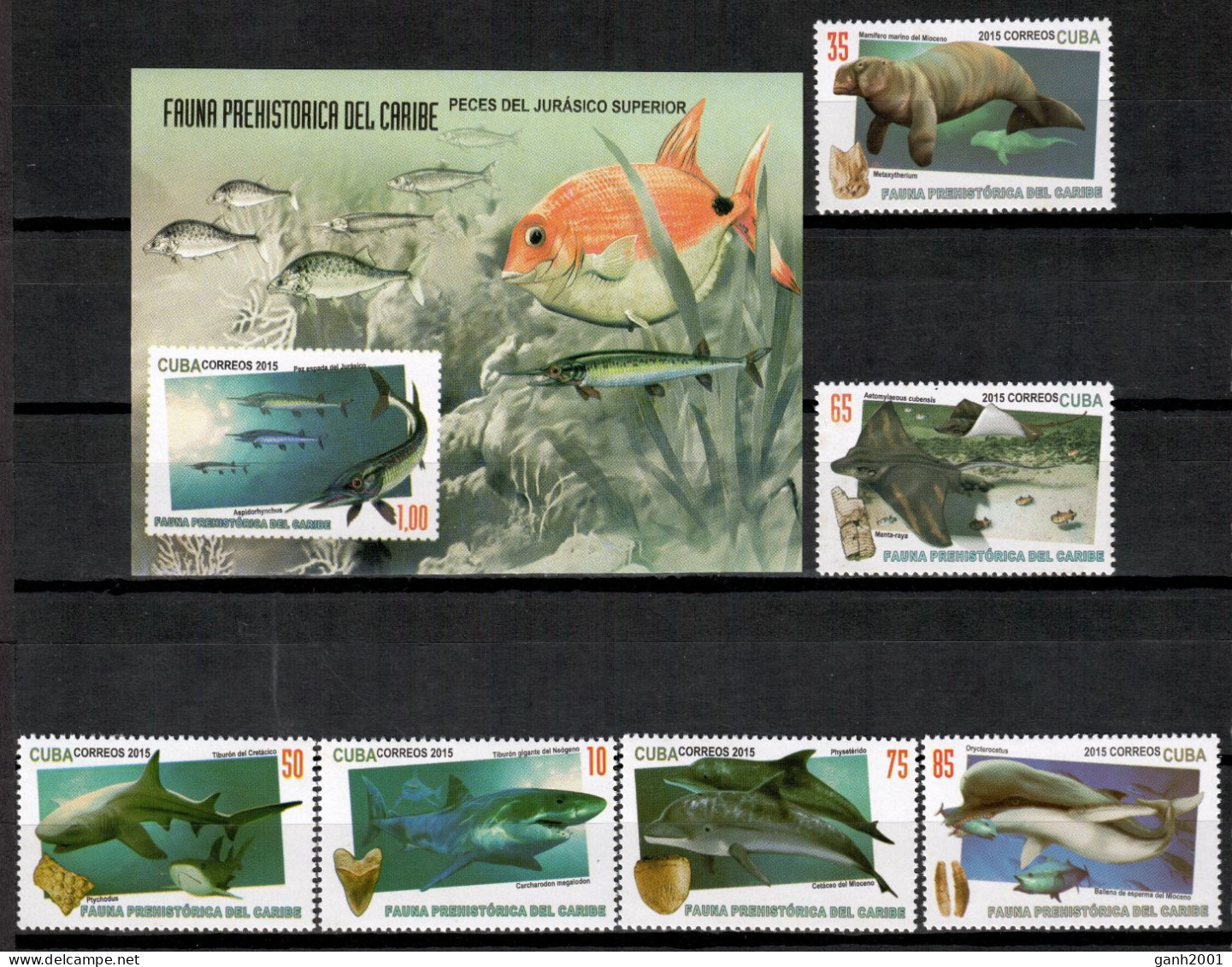 Cuba 2015 / Fishes Fish Prehistoric Animals MNH Fische Peces Animales Prehistóricos Poisson / Cu20105  C1-16 - Fishes