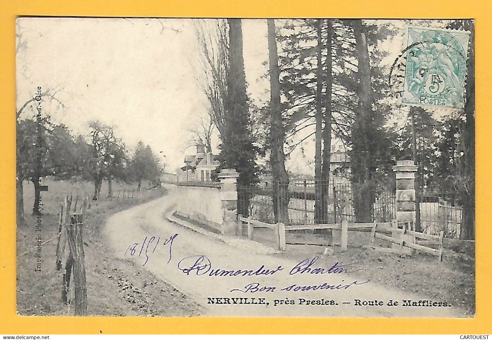 CPA NERVILLE Route De MAFFLIERS 1905 - Other & Unclassified