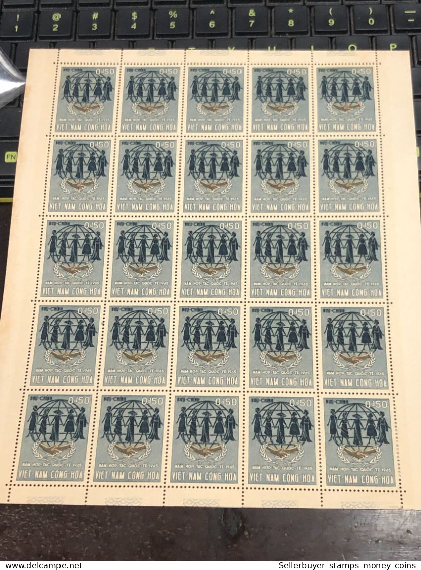 Vietnam South Sheet Stamps Before 1975(0$50 Cooperation 1965) 1 Pcs 25 Stamps Quality Good - Vietnam