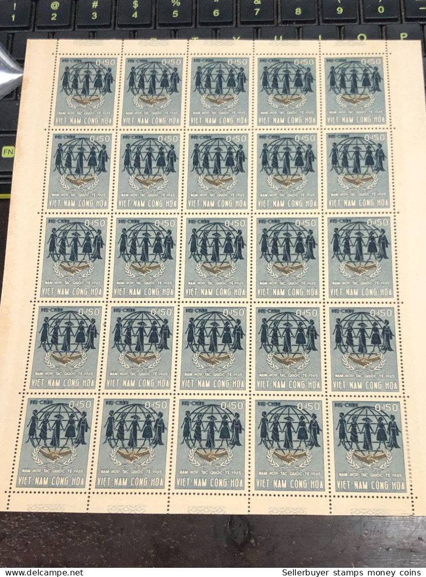 Vietnam South Sheet Stamps Before 1975(0$50 Cooperation 1965) 1 Pcs 25 Stamps Quality Good - Viêt-Nam