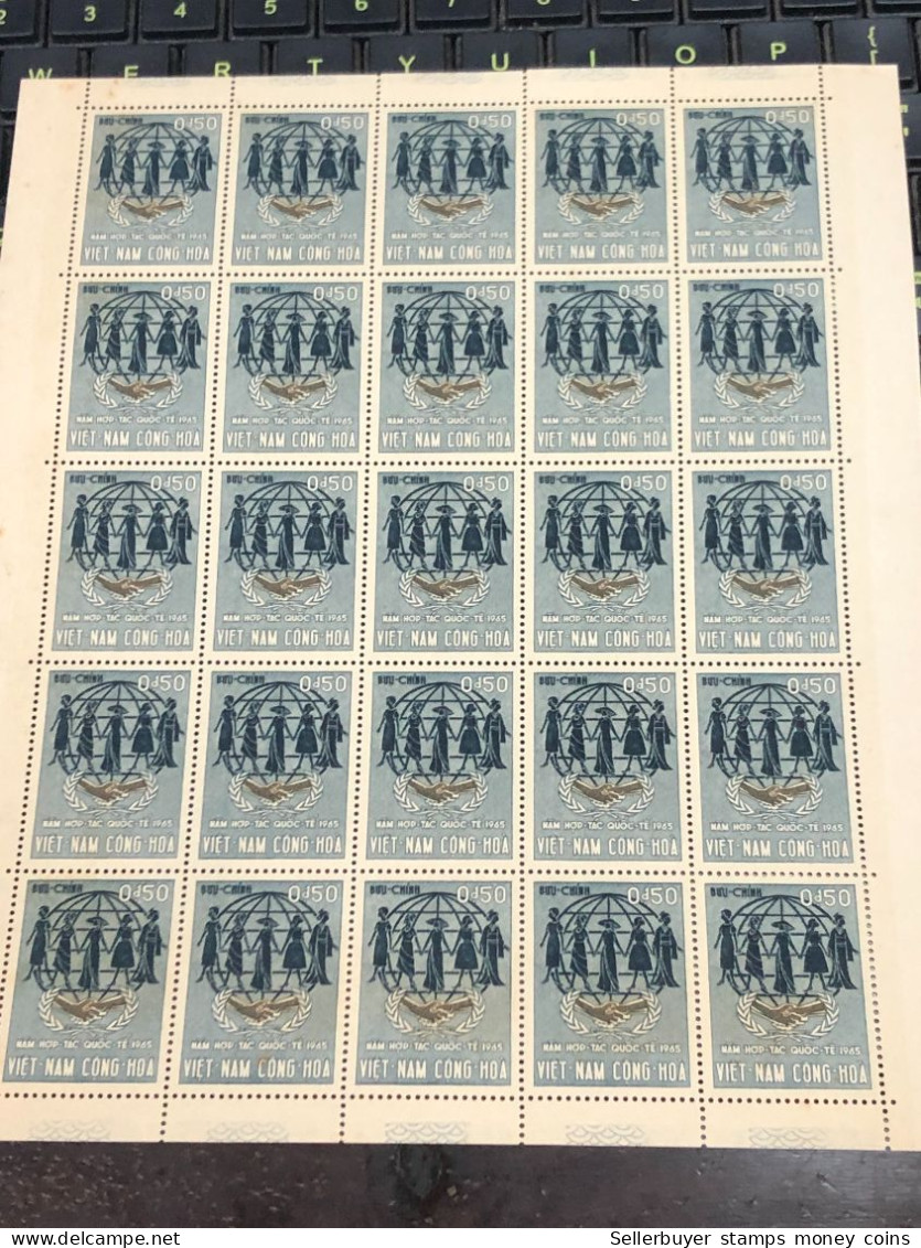 Vietnam South Sheet Stamps Before 1975(0$50 Cooperation 1965) 1 Pcs 25 Stamps Quality Good - Vietnam