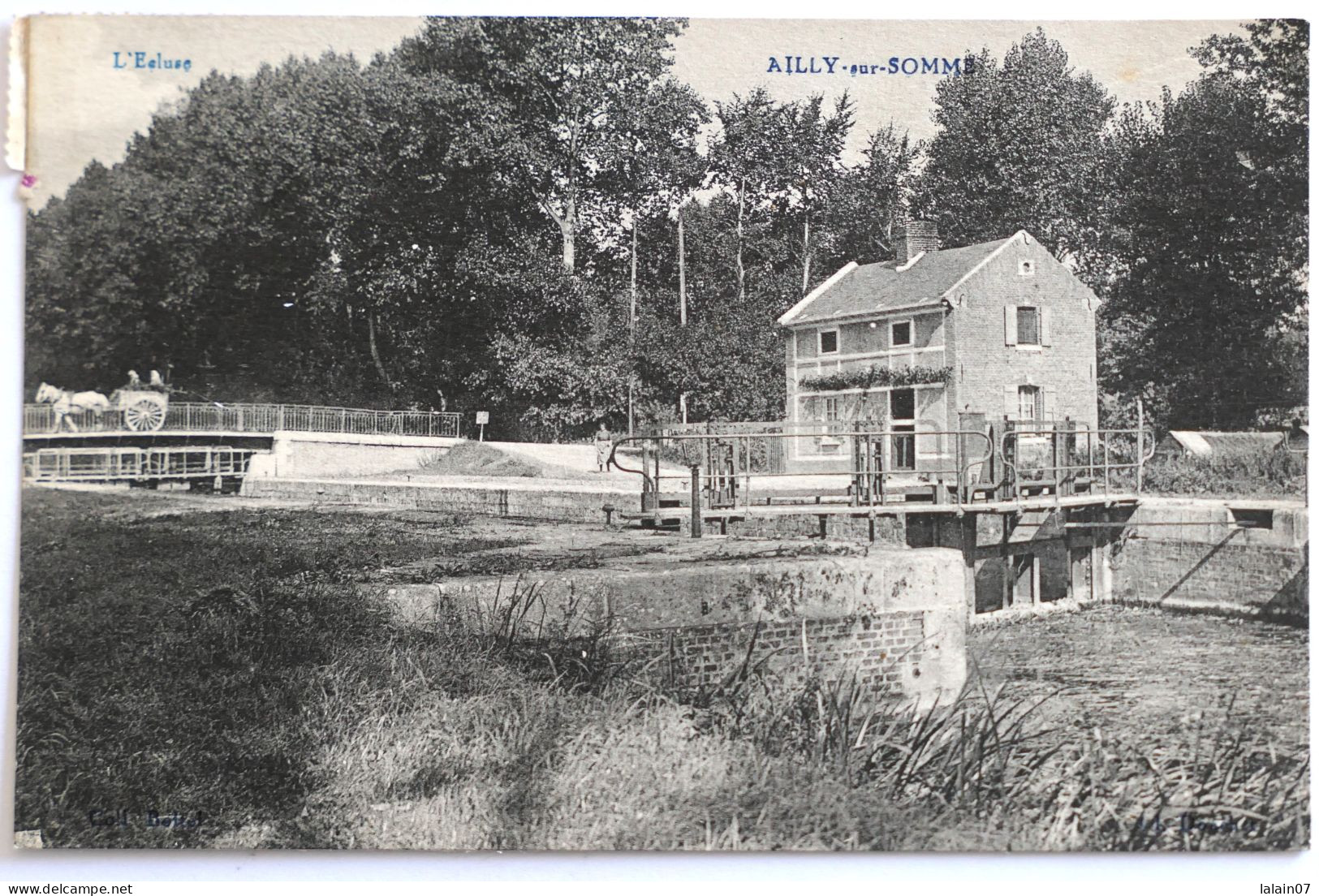 C. P. A. : 80 : AILLY SUR SOMME : Maison De L'Eclusier, L'Ecluse, Animé, Timbre En 1936 - Sonstige & Ohne Zuordnung