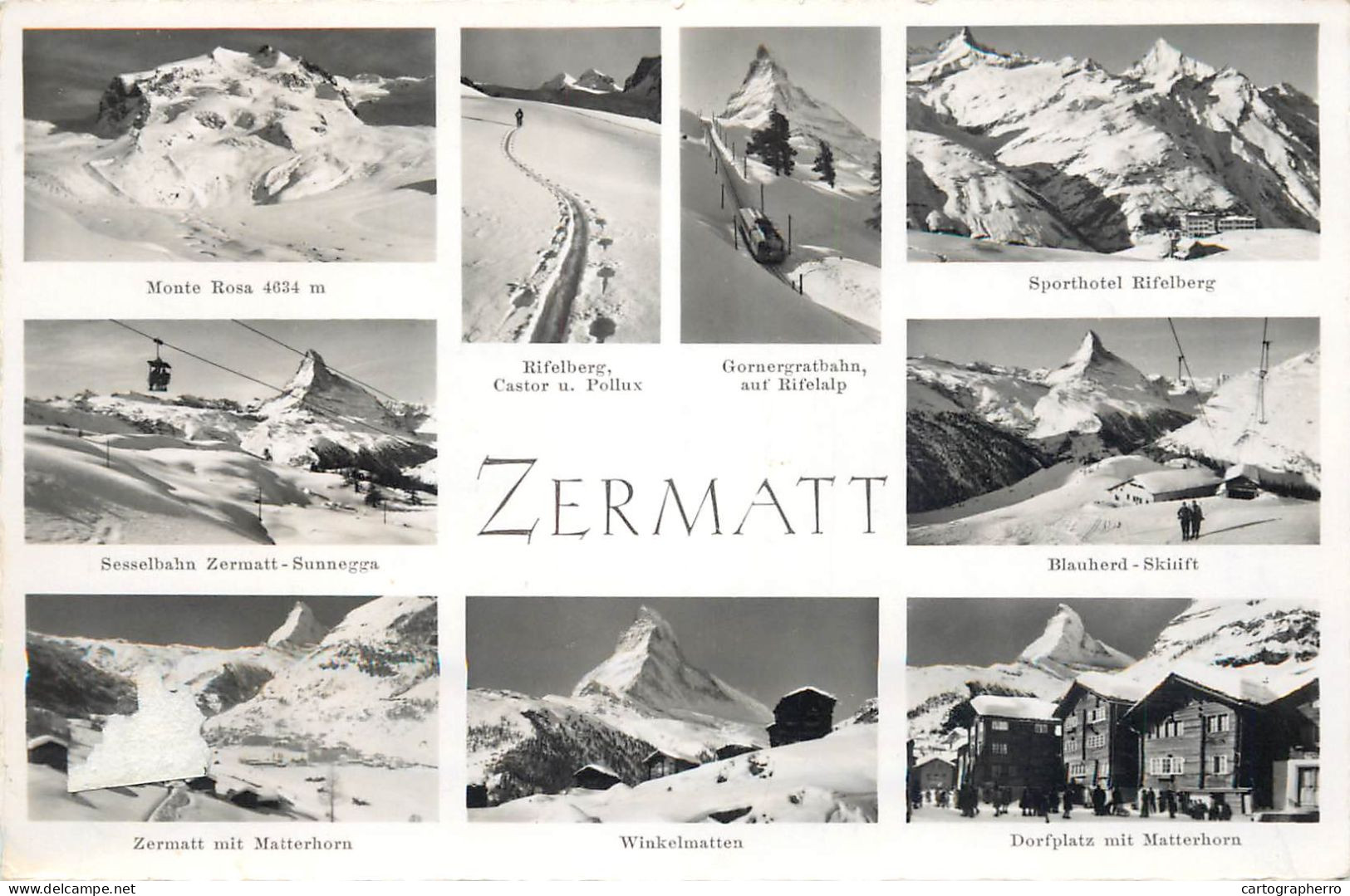 Postcard Switzerland Zermatt Winter Scene - Other & Unclassified