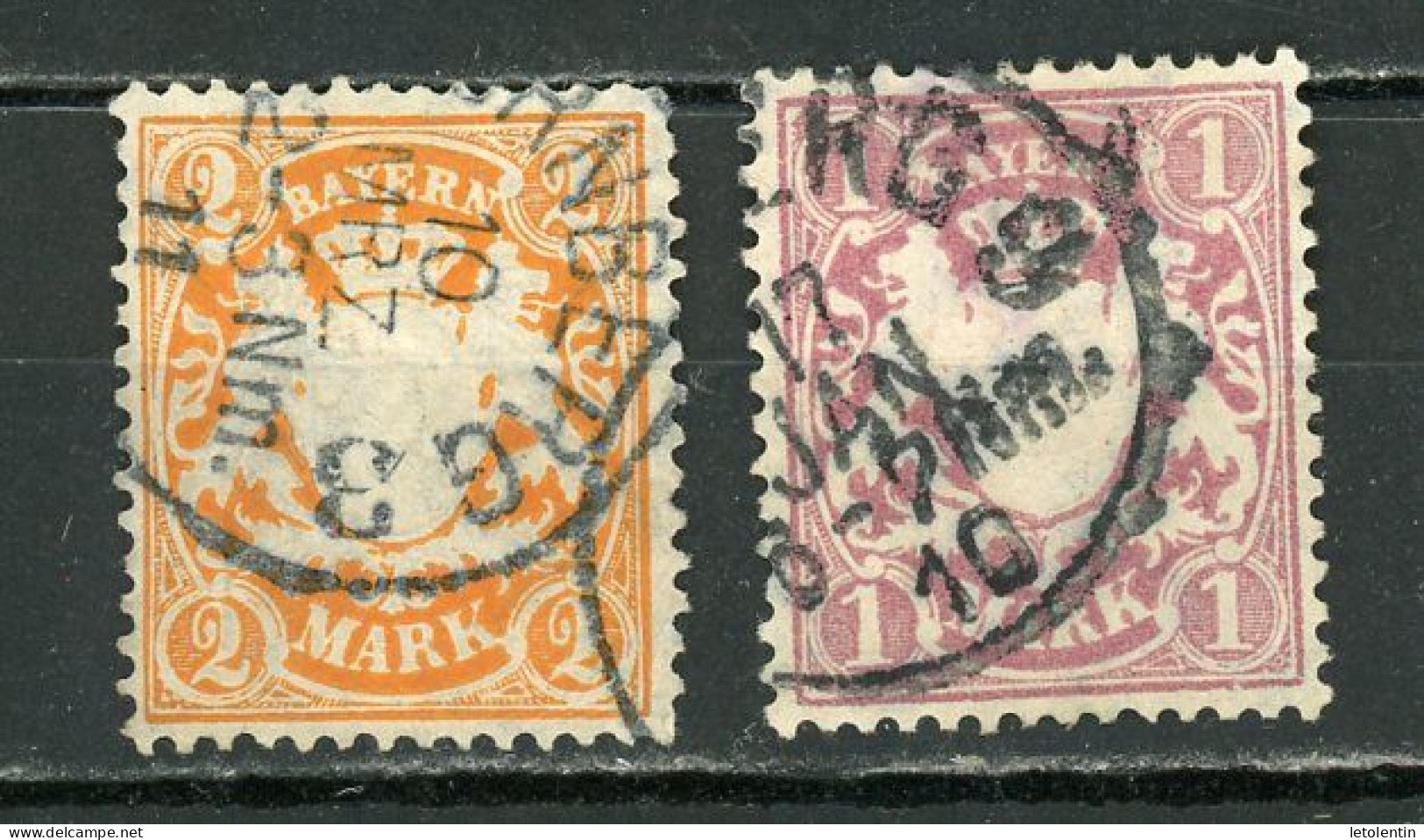 ALLEMAGNE - BAVIERE  N° Yvert 54+55 Obli. - Used