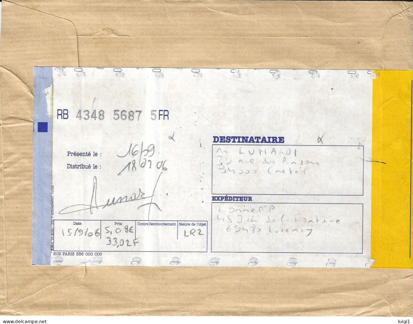 FRANCE 1978 à 90 - Lettre Recommandée LR2 + AR - Y&T PREO N°182/85-206/09. Affranchissement " Insolite " Du 15-9-2006. - Covers & Documents