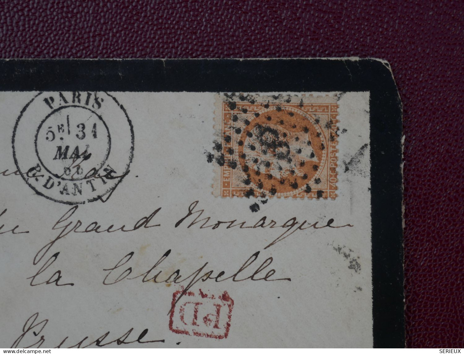 FRANCE LETTRE   RR  1866 ETOILE DE PARIS N°8  A  AIX CHAPELLE PRUSSE    + 40C + AFF. INTERESSANT+DP7 - 1849-1876: Période Classique